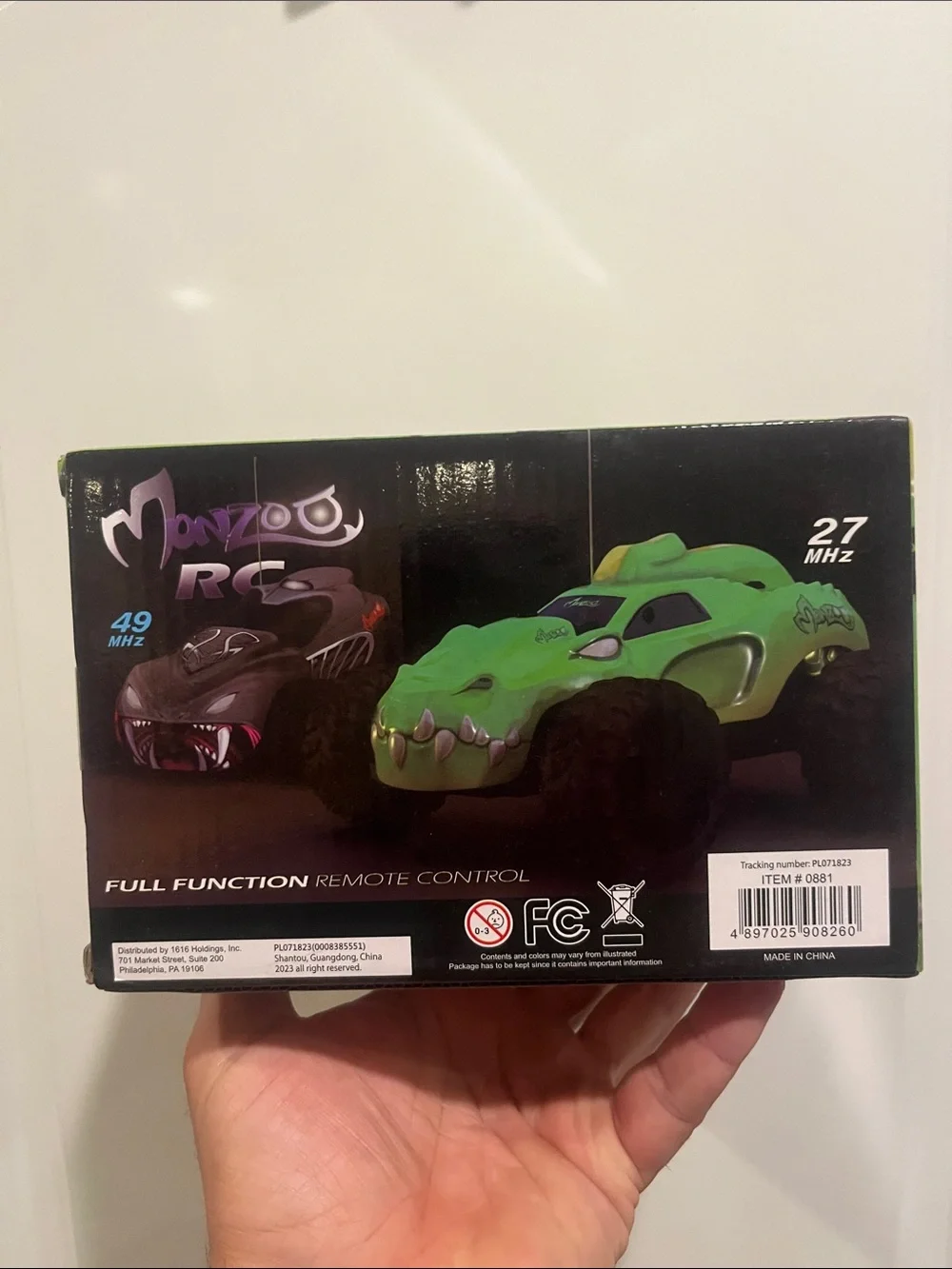 Green & Yellow RC Monster Truck - Remote Control Kids Vehicle